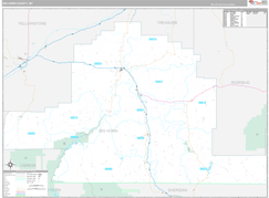 Big Horn County, MT Digital Map Premium Style
